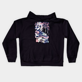 Japanese Girl With Dragon and Cats T-Shirt 04 Kids Hoodie